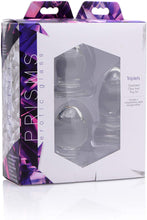 Load image into Gallery viewer, Triplets 3 Piece Glass Anal Plug Kit Clear